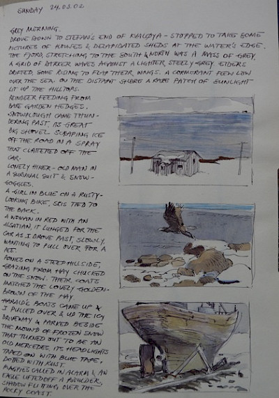 page from Tromso sketchbook, 2002